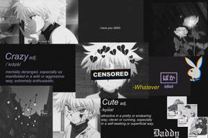 Black I Love You 3000 Killua Aesthetic Wallpaper