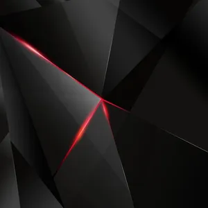 Black Ipad Design Of A Polygon With Red Edges Wallpaper