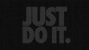 Black Just Do It Pattern Wallpaper