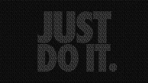Black Just Do It Pattern Wallpaper