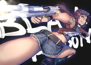 Black Lagoon Revy Action Pose Wallpaper