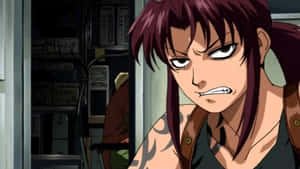 Black Lagoon Revy Annoyed Expression Wallpaper