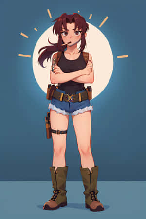 Black Lagoon Revy Standing Pose Wallpaper
