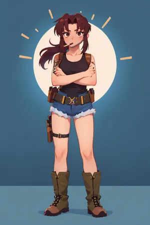 Black Lagoon Revy Standing Pose Wallpaper