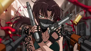 Black Lagoon Revyin Action Wallpaper