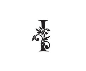 Black Letter I Monogram Wallpaper