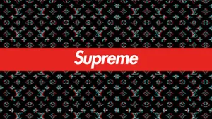 Black Louis Vuitton Supreme Laptop Wallpaper