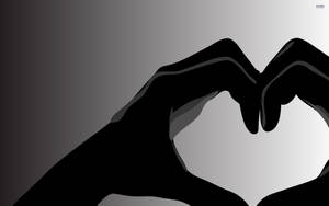 Black Love Hand Sign Wallpaper