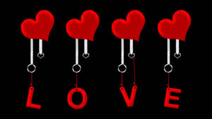 Black Love Strings Wallpaper