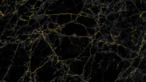 Black Marble Texture With Gold Veins Wallpaper