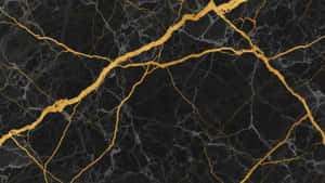 Black Marble With Gold Veins Wallpaper