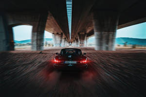 Black Mazda Mx-5 Driving Wallpaper