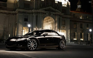 Black Mazda Rx-8 At Building Wallpaper