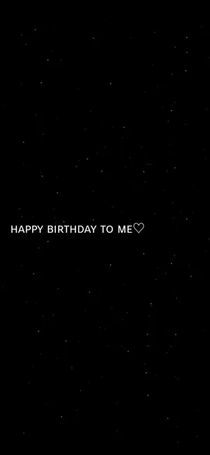 Black Minimalist Aesthetic Happy Birthday Wallpaper