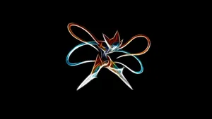 Black Minimalist Attack Form Deoxys Wallpaper