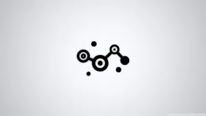 Black Molecules Minimalist Abstract Wallpaper