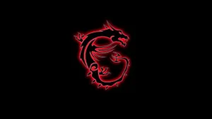 Black Msi Red Dragon Wallpaper