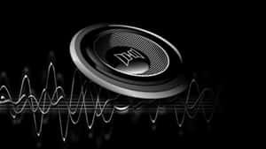 Black Music Speaker With Sound Waves Wallpaper