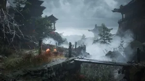 Black Myth Wukong Atmospheric Landscape Wallpaper