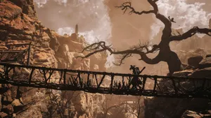 Black Myth Wukong Bridge Scene Wallpaper