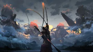 Black Myth Wukong Epic Battle Wallpaper
