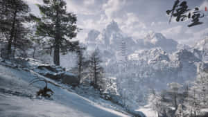 Black Myth Wukong Snowy Mountain Wallpaper