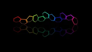 Black Neon Hd Hexagon Wallpaper
