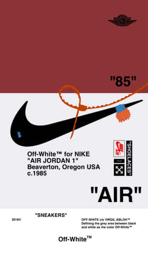 Black Nike Swoosh Logo Off White Iphone 11 Wallpaper
