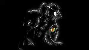 Black Noir Rubiks Cube Mystery Wallpaper