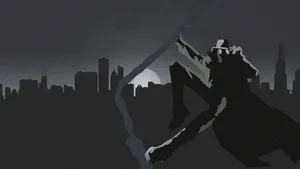 Black Noir Silhouette Cityscape Wallpaper