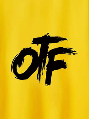 Black O T F Logo Yellow Background Wallpaper