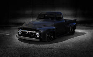 Black Old Ford Truck Wallpaper