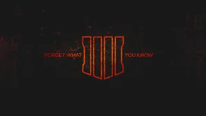 Black Ops 4 Zombies Forget What You Know Logo Wallpaper