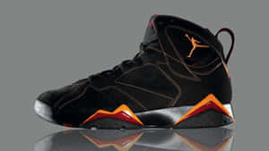 Black Orange Basketball Shoe Profile Wallpaper