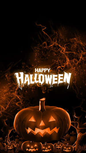 Black Orange Halloween Pumpkin Wallpaper Wallpaper