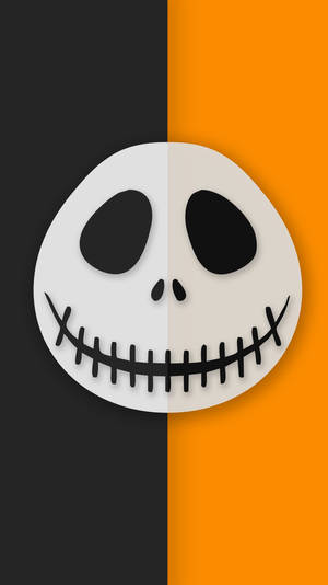 Black Orange Jack Skellington Art Wallpaper