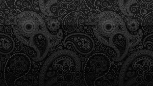 Black Paisley Print Wallpaper