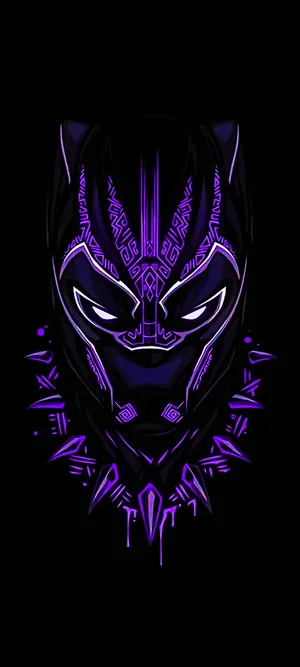Black Panther Dark Purple Iphone Wallpaper