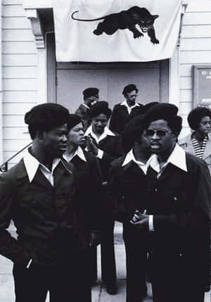 Black Panther Party Marching Together In Solidarity.' Wallpaper