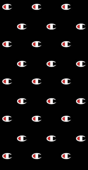 Black Patterned Champion Logo Wallpaper