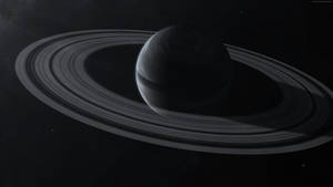 Black Planet Saturn In 3d Wallpaper