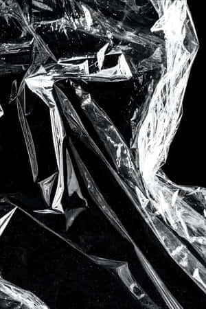 Black Plastic Crumpled Wallpaper