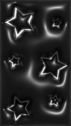 Black Puffy Stars Texture Wallpaper