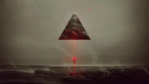 Black Pyramid With Marble Pattern Wallpaper