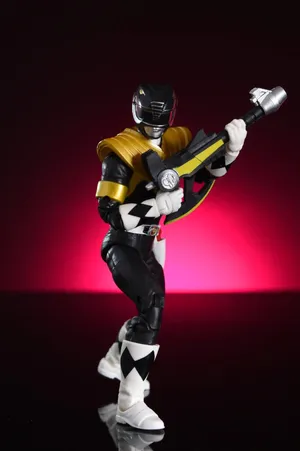 Black Ranger Action Figure Pose Wallpaper