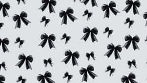 Black Ribbon Pattern Wallpaper