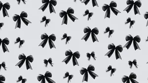Black Ribbon Pattern Wallpaper