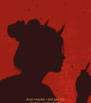 Black Sad Demon Girl Shadow Wallpaper
