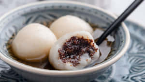 Black Sesame Tangyuan Dessert Wallpaper