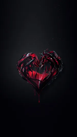 Black Shapes Heart Pfp Wallpaper